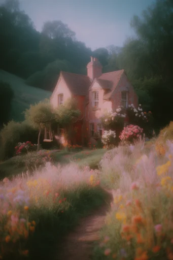 Ethereal Folklore Surrealism style reference image — vintage film grain