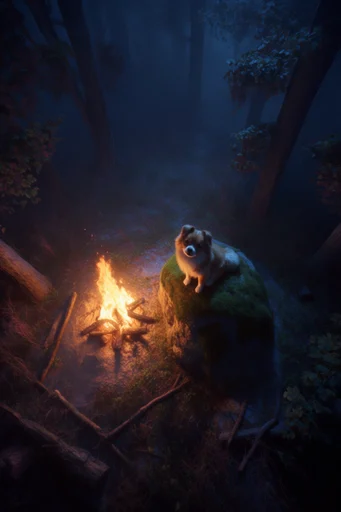 Chiaroscuro Nocturnal Fantasy style reference image — cinematic fog