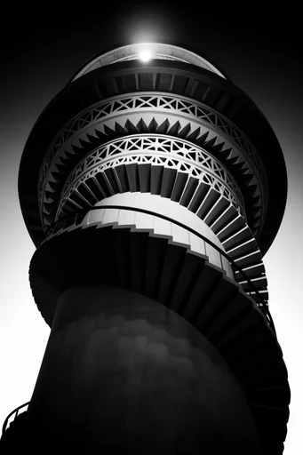 Monochrome Architectural Noir style reference image — geometric repetition