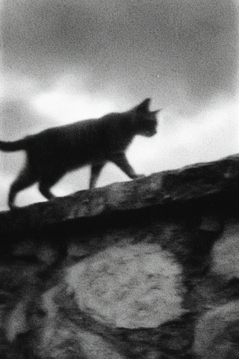 Monochrome Ethereal Noir style reference image — liminal space