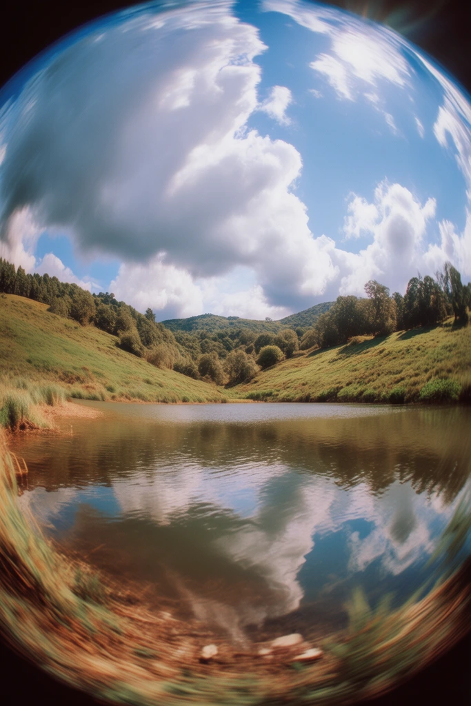 Dynamic Fisheye Nostalgia style AI image example 2