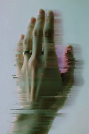 Digital Distortion Minimalism style reference image — digital glitch art