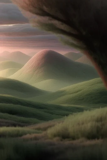 Ethereal Verdant Landscapes style reference image — velvety green textures