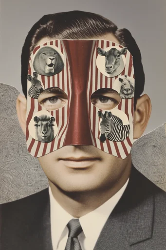 Analog Surrealist Collage moodboard — generate AI images in this style
