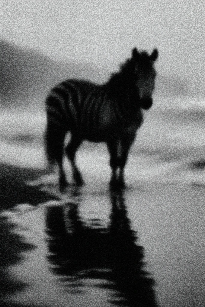 Granular Analog Noir style AI image example 3
