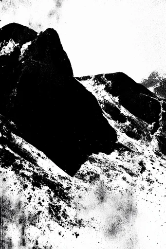 Stark Photocopy Brutalism style reference image — high-contrast black and white