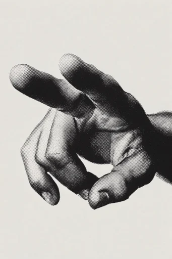 Raw Halftone Punk style reference image — distressed risograph texture