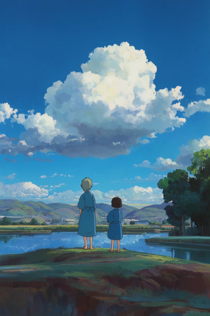 Nostalgic Summer Anime style AI image example 2