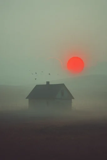 Minimalist Solar Surrealism style reference image — cinematic lighting