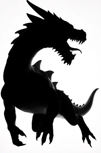 Graphic Avant-Garde Silhouette style reference image — pure white background