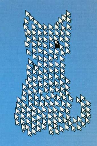 Retro Cursor Glitchcore style reference image — early internet nostalgia