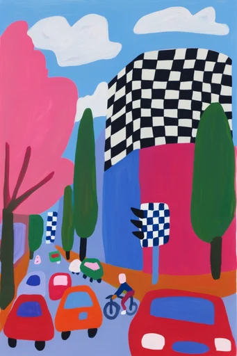 Whimsical Graphic Naivism style reference image — naive art style