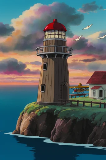 Nostalgic Cel-Shaded Aviation style reference image — nostalgic anime aesthetic