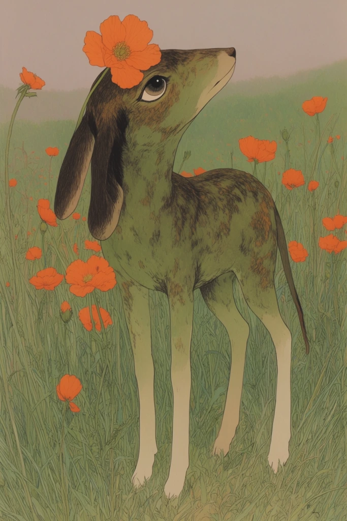 Earthy Mystical Nouveau style AI image example 3