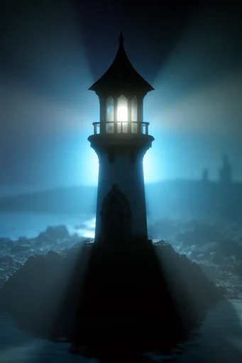 Abyssal Storm Gothic style reference image — ethereal blue glow