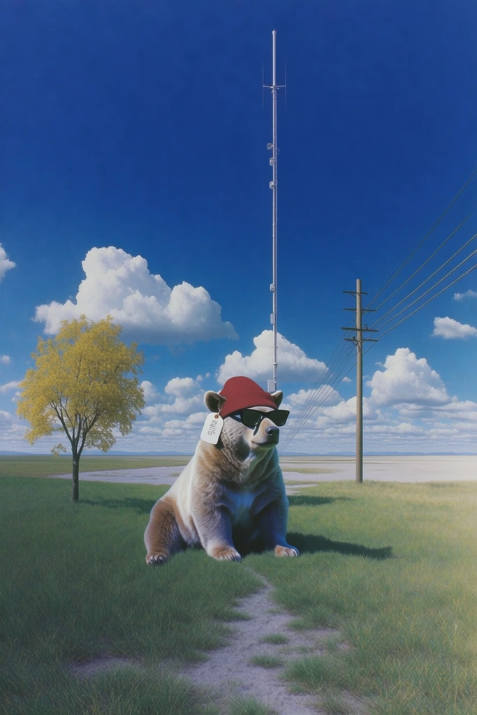 Surrealist Saturated Americana style AI image example 3