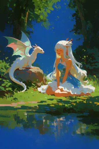 Luminous Whimsical Impressionism style reference image — saturated color palette