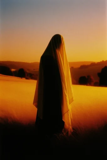 Cinematic Amber Chiaroscuro style AI image example 2