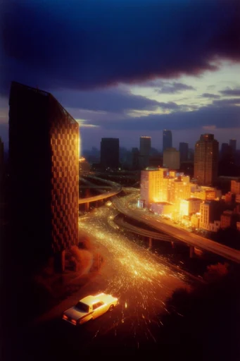 Nocturnal Amber Surrealism style reference image — nostalgic atmosphere
