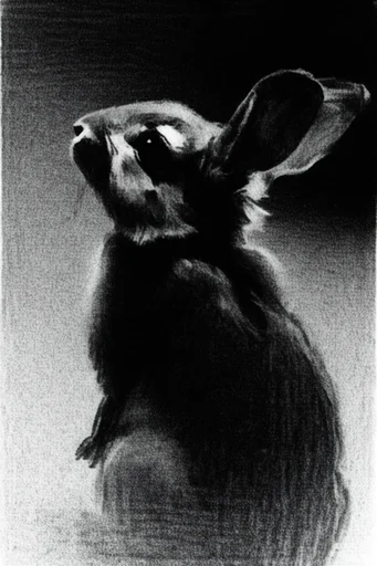 Ethereal Monochromatic Motion style reference image — heavy film grain