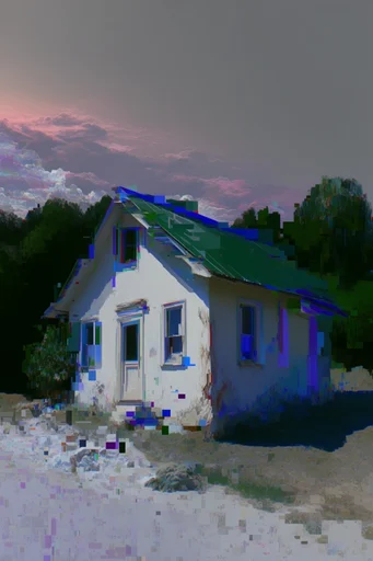 Synthetic Glitch Surrealism style reference image — datamoshing
