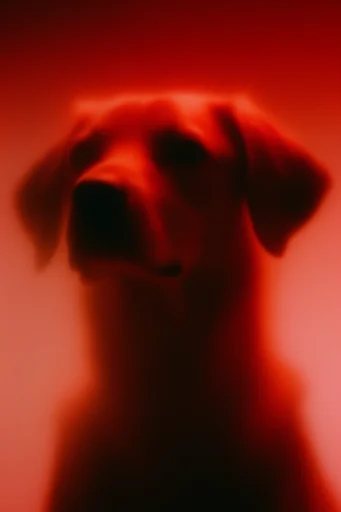 Ethereal Crimson Noir style reference image — chromatic aberration