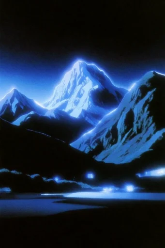 Ethereal Bioluminescent Noir style reference image — bioluminescent cyan glow