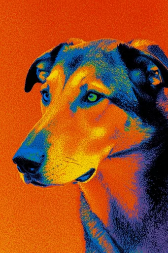 Luminous Thermal Pointillism style reference image — glowing neon gradients