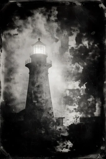 Haunting Monochrome Noir style reference image — pictorialist blur