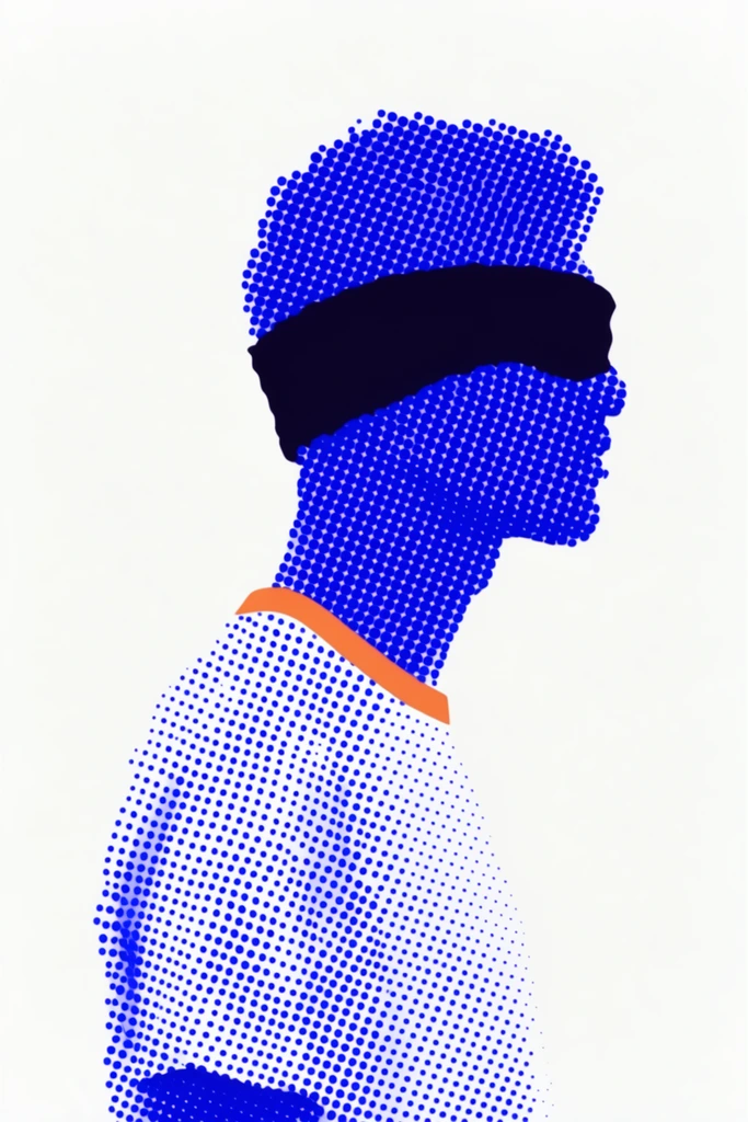 Graphic Halftone Minimalism style AI image example 1