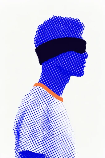 Graphic Halftone Minimalism moodboard — generate AI images in this style