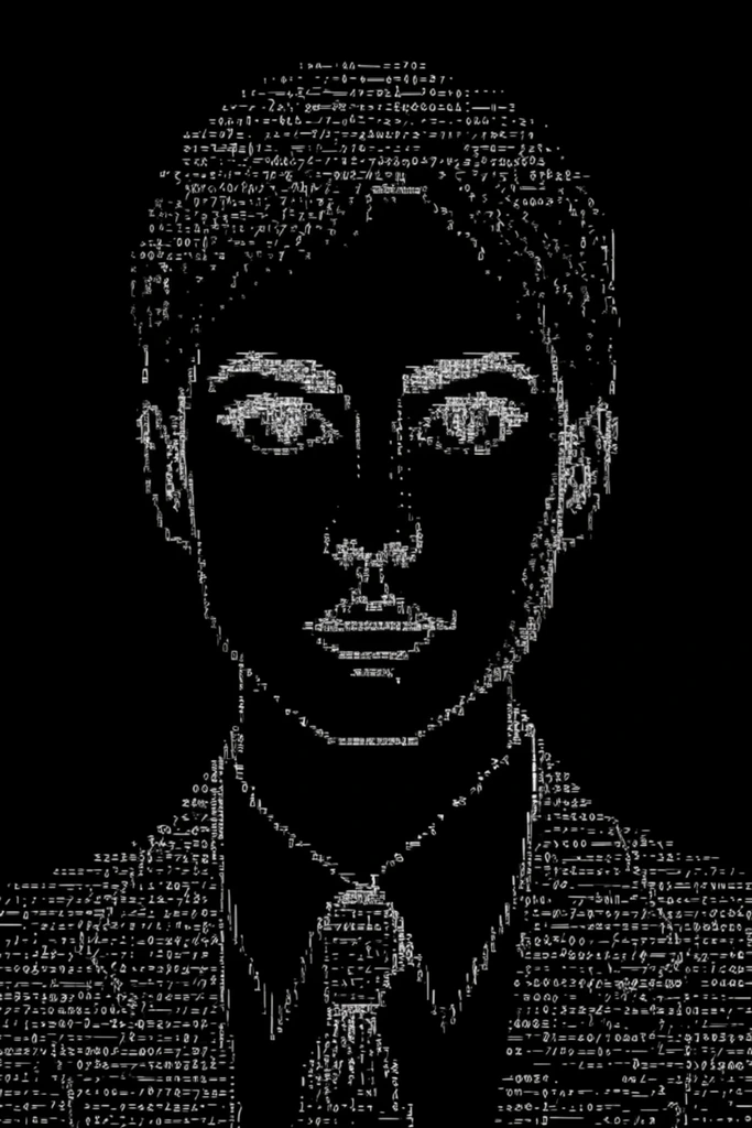 Monochrome Cybernetic Brutalism style AI image example 1