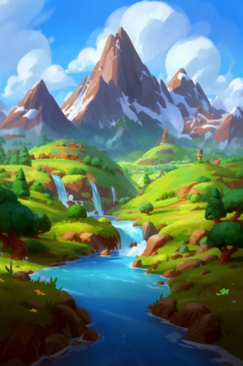 Vibrant Ghibli Fantasy style reference image — Ghibli-inspired