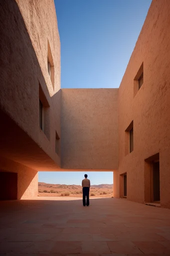 Monolithic Solar Minimalism moodboard — generate AI images in this style