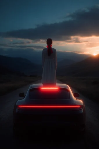 Cinematic Nocturnal Crimson moodboard — generate AI images in this style