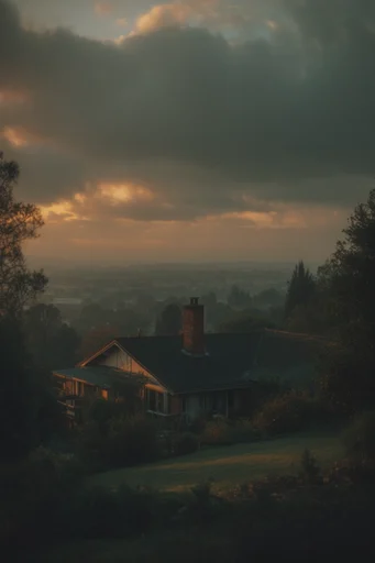 Atmospheric Cinematic Twilight style reference image — dreamy golden hour