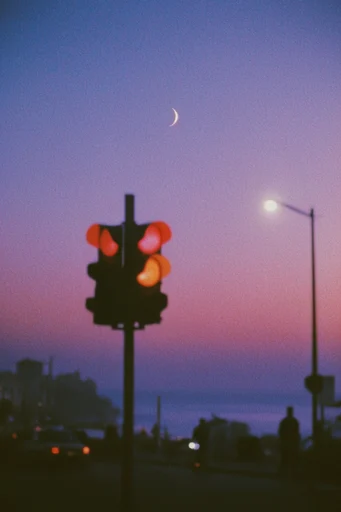Ethereal Twilight Melancholy style reference image — analog 35mm film grain