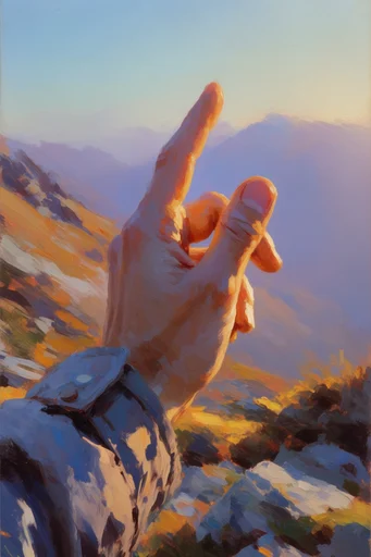 Luminous Pastoral Impressionism style reference image — vibrant gouache texture