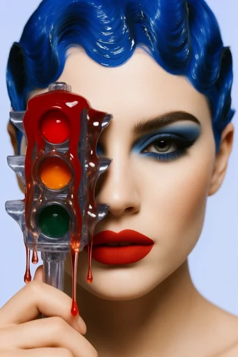 Clinical Avant-Garde Pop style reference image — avant-garde beauty photography