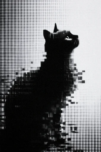 Corrupted Analog Noir style reference image — lo-fi compression