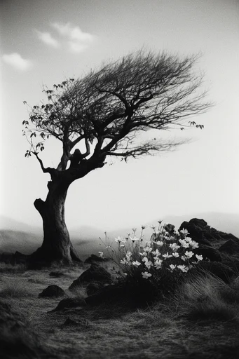 Monochrome Atmospheric Minimalism style reference image — pictorialism
