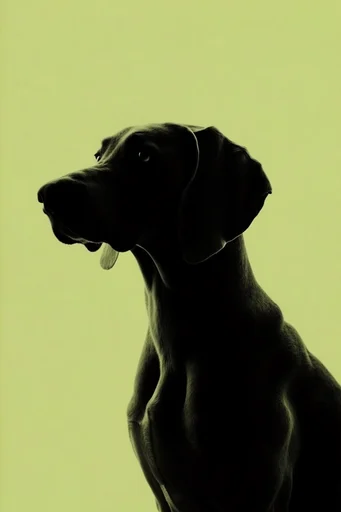 Cinematic Neon Silhouette style reference image — minimalist graphic composition