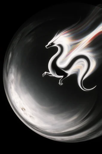 Ethereal Cosmic Minimalism style reference image — prismatic glass refraction