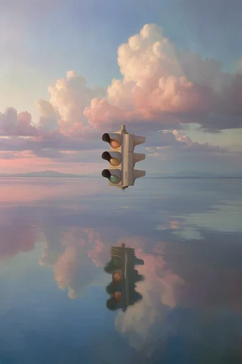 Ethereal Pastel Surrealism style reference image — pastel dreamscape