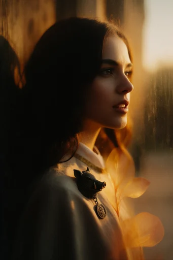 Ethereal Amber Nostalgia moodboard — generate AI images in this style
