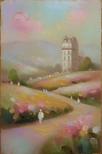 Ethereal Pastel Minimalism style AI image example 2