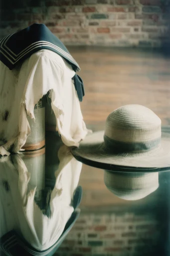 Cinematic Retro Surrealism style reference image — vintage film grain
