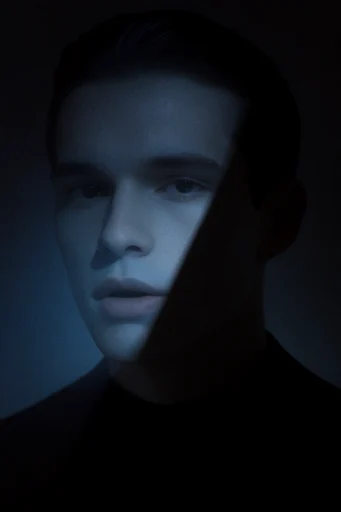 Luminous Abyssal Noir style reference image — cinematic film grain