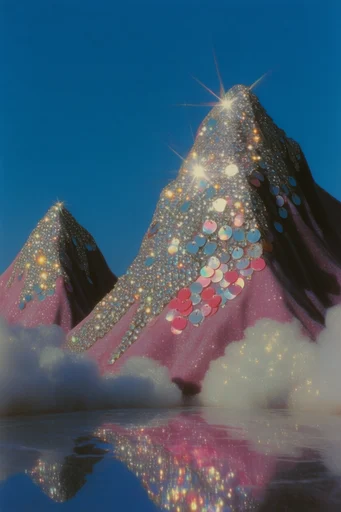 Prismatic Rhinestone Surrealism style reference image — rhinestone-encrusted