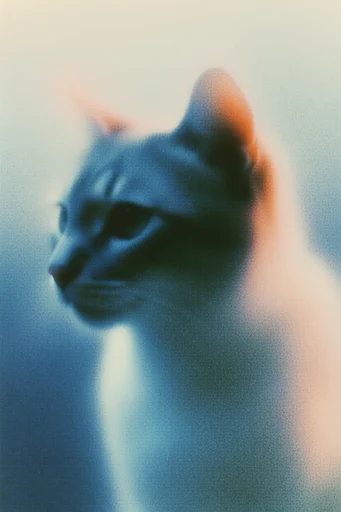 Ethereal Chromatic Noir style reference image — cobalt and neon palette